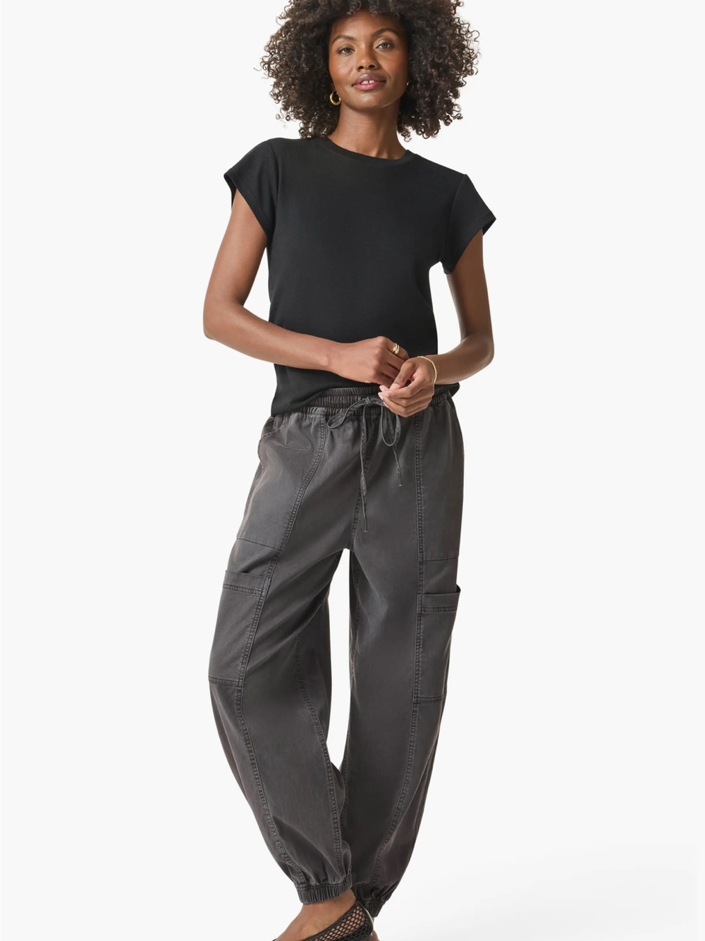 Splendid Destiny Cargo Joggers in Charcoal